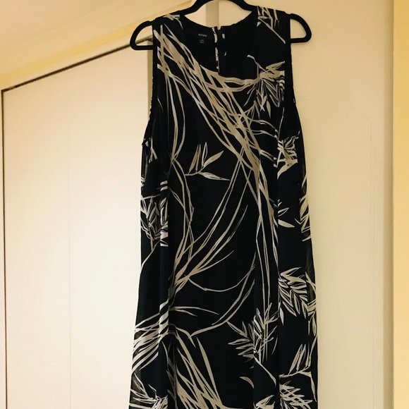 black & white plus size dresses